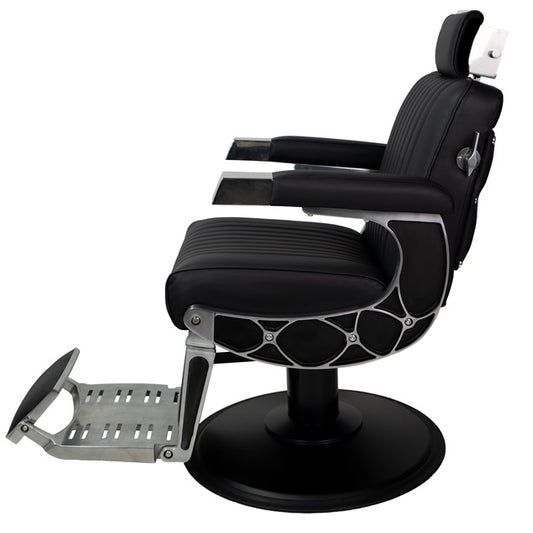 KARMA CHANDLER BARBER CHAIR BLACK & CHROME