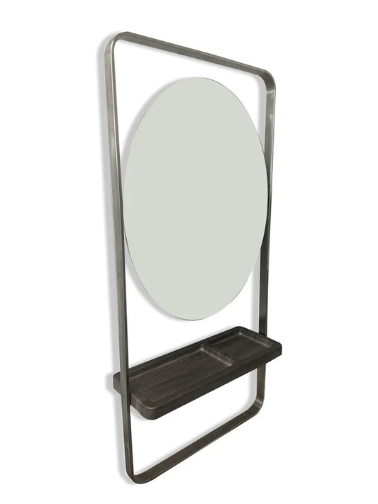 Karma Albany Workstation Oval Salon Mirror - Black / Silver