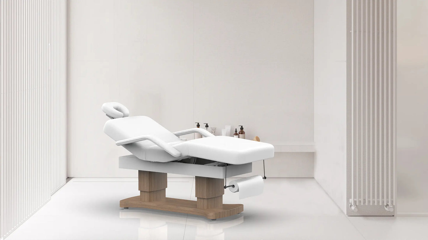 KARMA BETHELS BEACH BEAUTY BED OR TREATMENT TABLE FULL ELECTRIC WHITE