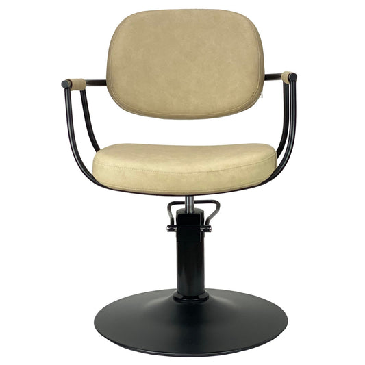 Chelsea Sand Styling Chair - Black Frame