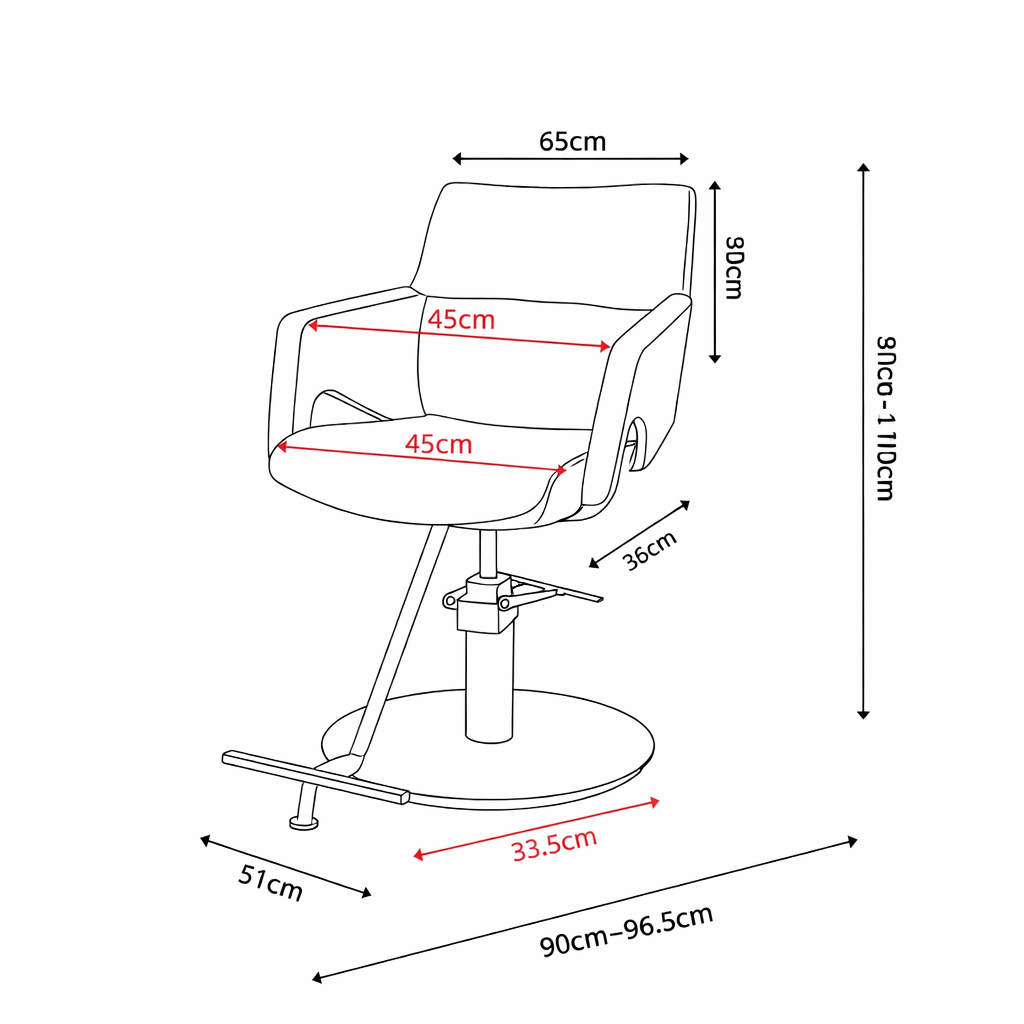 Karma Cessnock Salon Chair (Black / Grey) or Asstd Colours