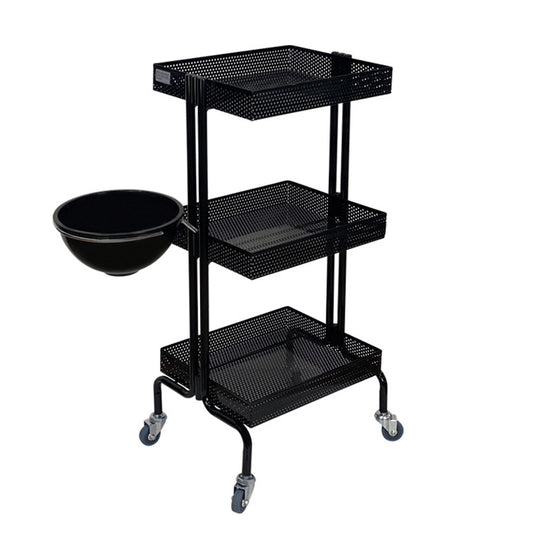 Clem Black Hairdressing Beauty Trolley