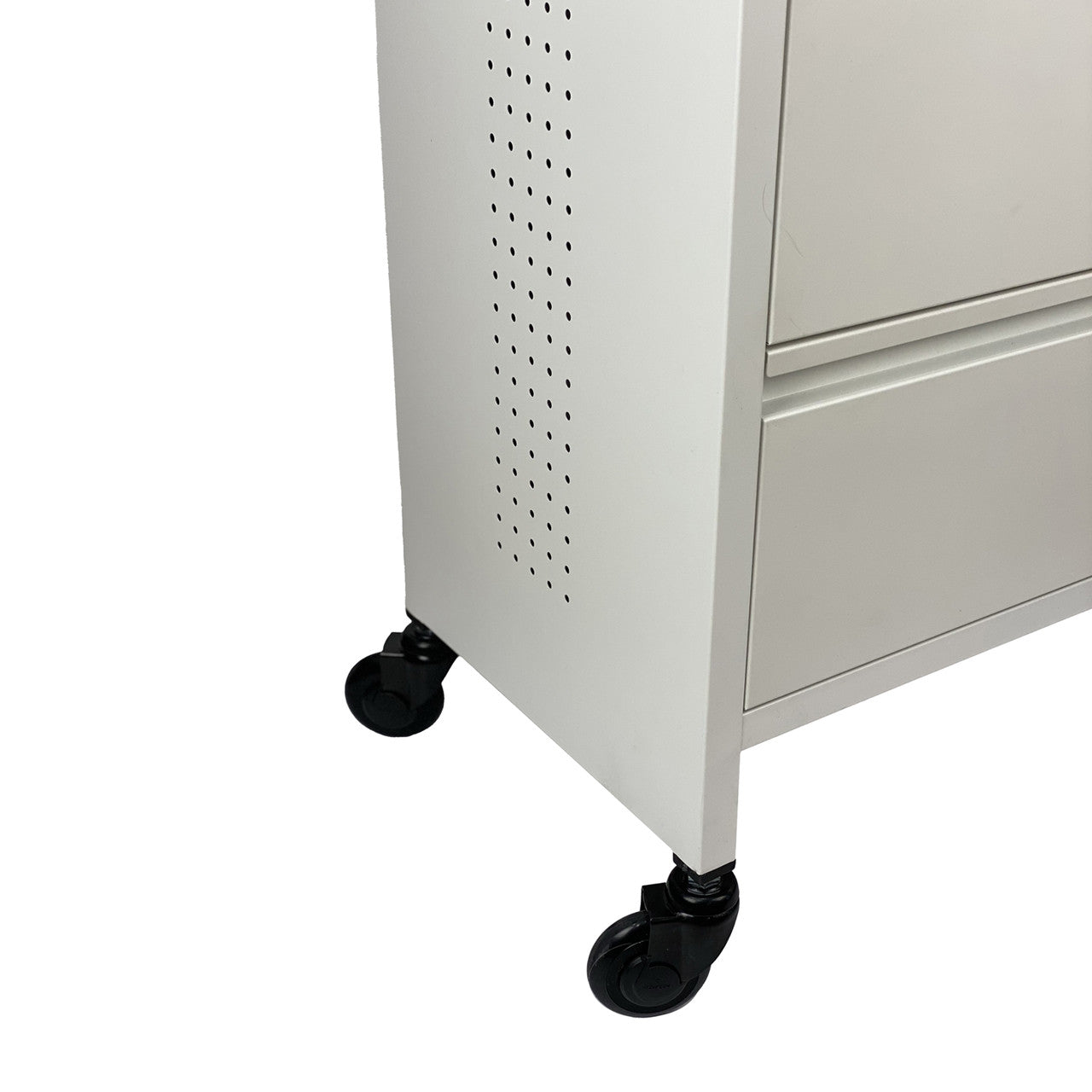 Fusion PLUS White 4 Drawer Hairdressing Beauty Trolley - Click'n Clean Castor Wheels
