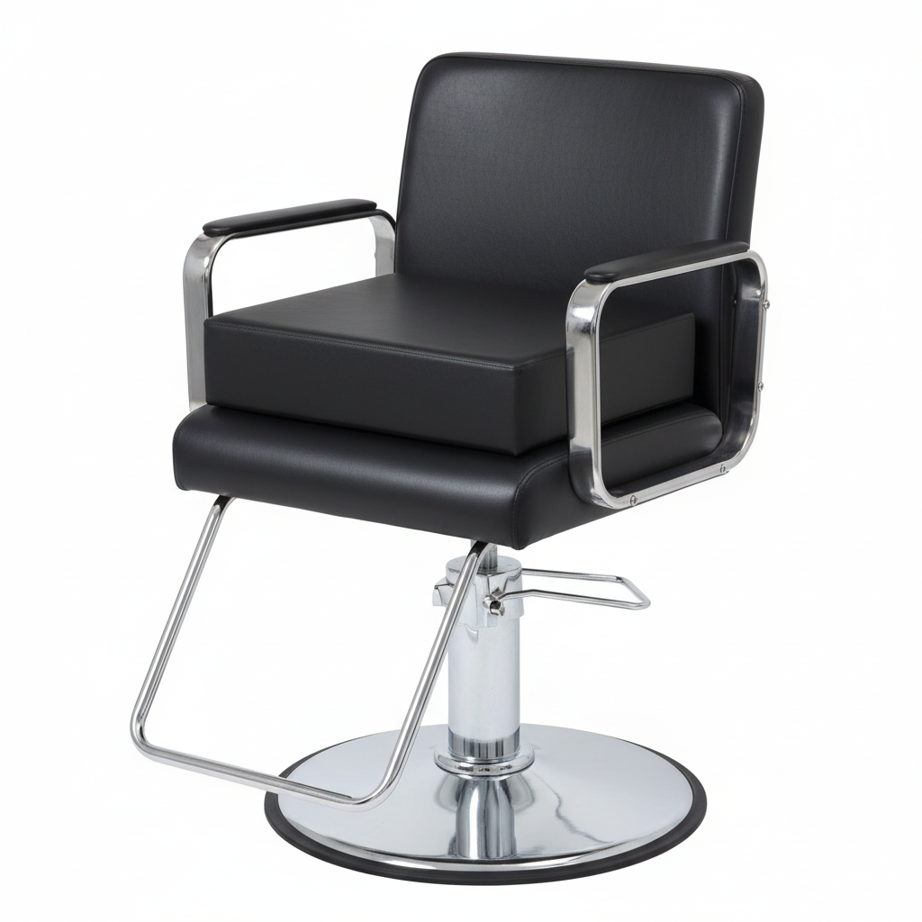 Flat Square Booster Seat on Salon Styling Chair