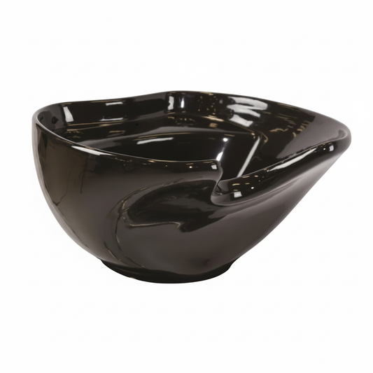 Square black ceramic basin product image
