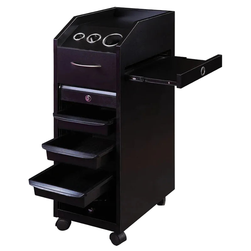 KARMA BATCHELOR LOCKABLE HAIR TROLLEY 08020101 for Professional Salons, Barbers and Tattoo Studios