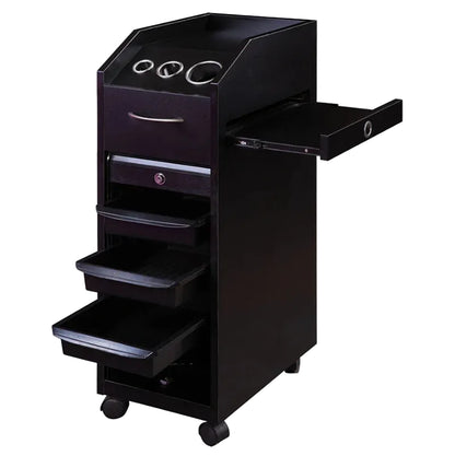 KARMA BATCHELOR LOCKABLE HAIR TROLLEY 08020101 for Professional Salons, Barbers and Tattoo Studios