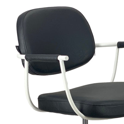 Chelsea Black Upholstery - White Frame Styling Chair - Hydraulic