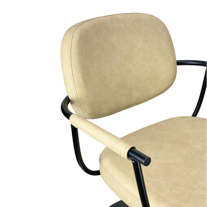 Chelsea Sand Styling Chair - Black Frame