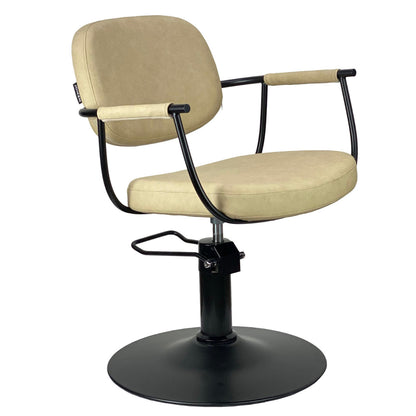 Chelsea Sand Styling Chair - Black Frame