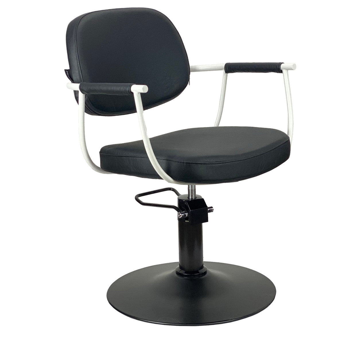 Chelsea Black Upholstery - White Frame Styling Chair - Hydraulic