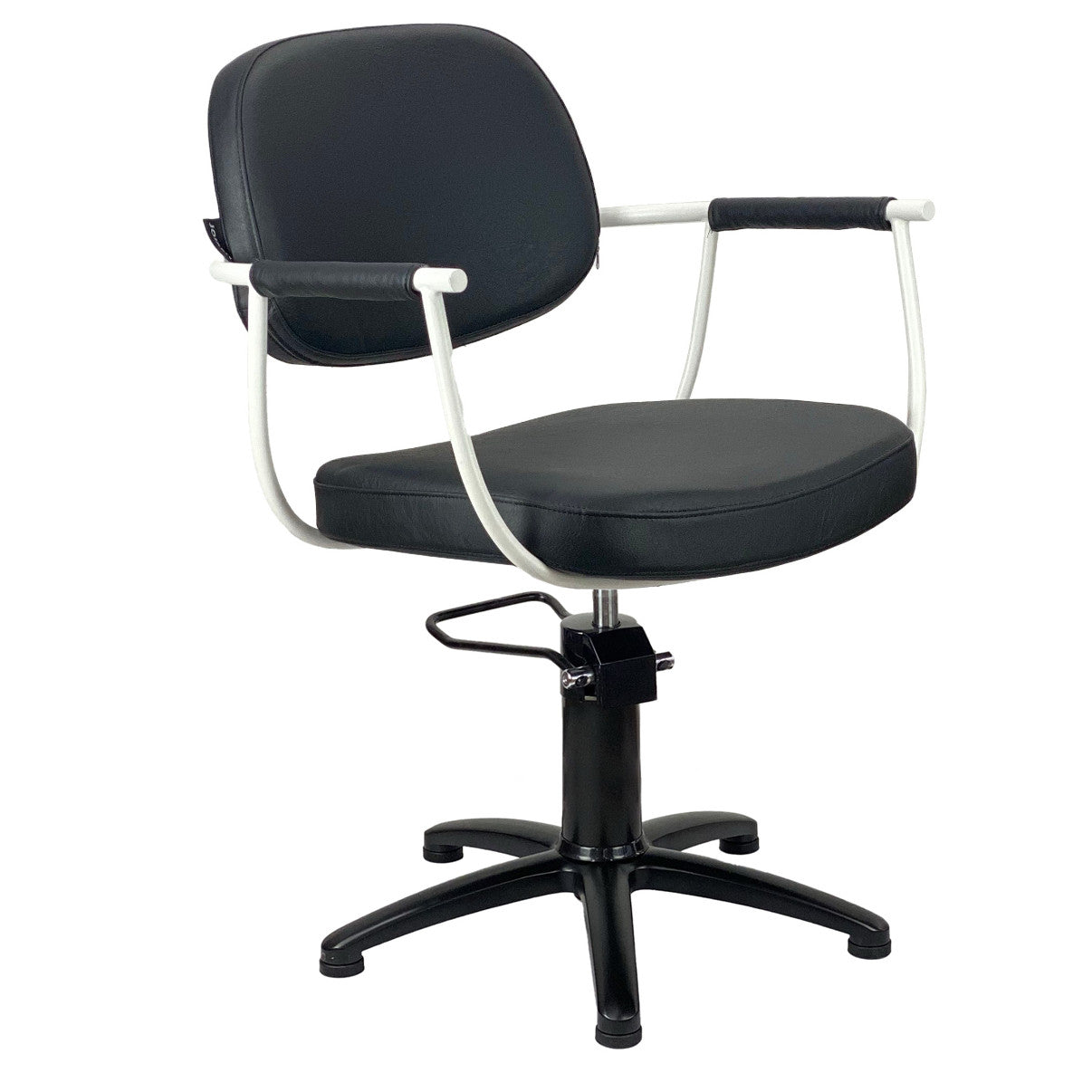 Chelsea Black Upholstery - White Frame Styling Chair - Hydraulic