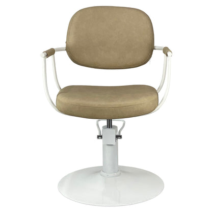 Chelsea Sand Styling Chair - White Frame