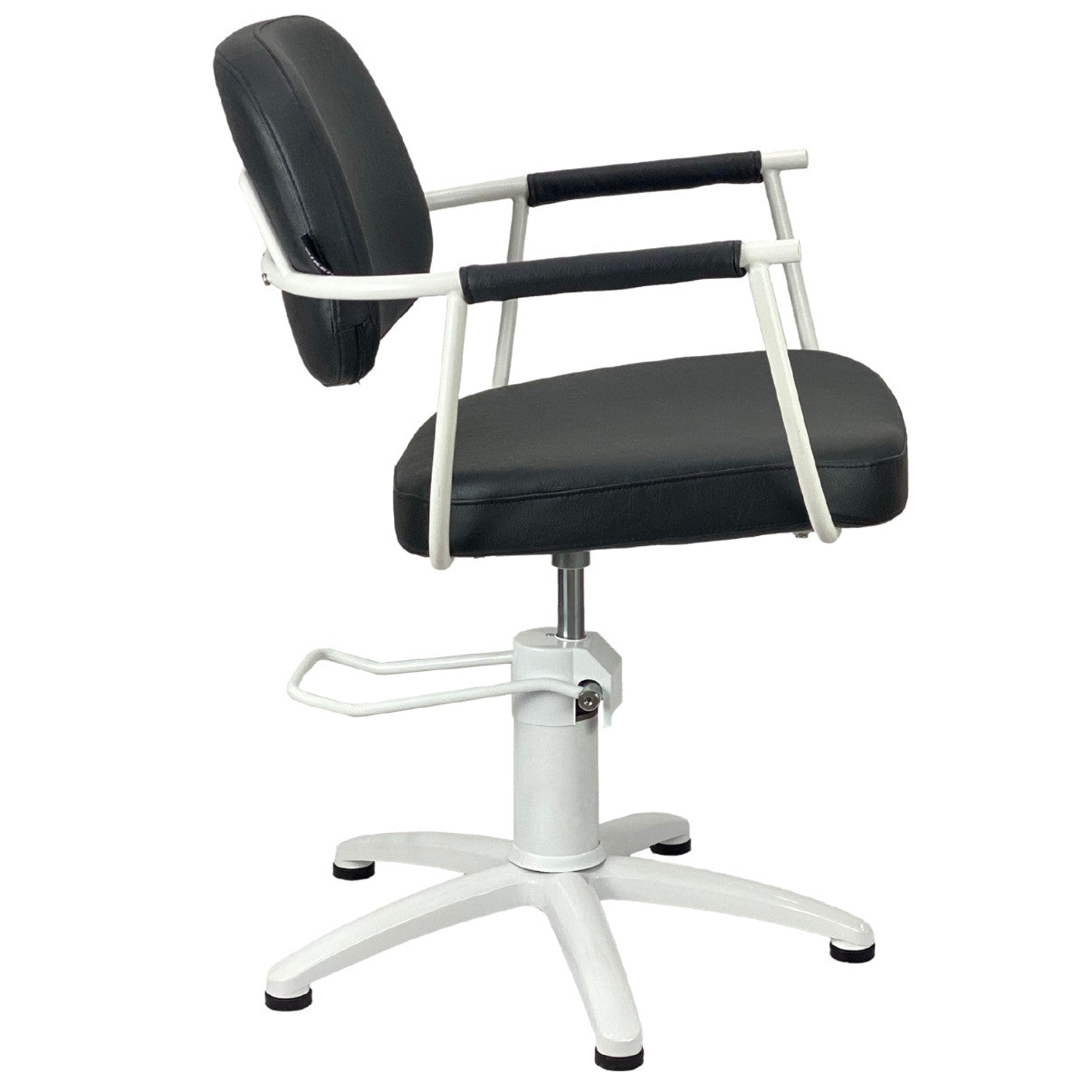 Chelsea Black Upholstery - White Frame Styling Chair - Hydraulic