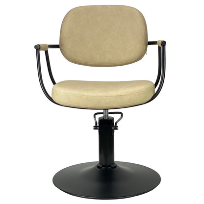 Chelsea Sand Styling Chair - Black Frame