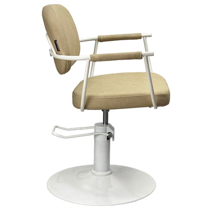 Chelsea Sand Styling Chair - White Frame