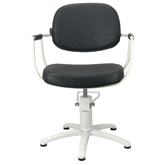 Chelsea Black Upholstery - White Frame Styling Chair - Hydraulic