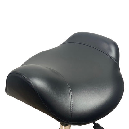 Brumby Stool - Black Base - Clear Wheels
