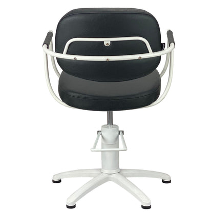 Chelsea Black Upholstery - White Frame Styling Chair - Hydraulic
