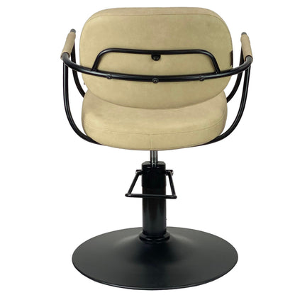 Chelsea Sand Styling Chair - Black Frame