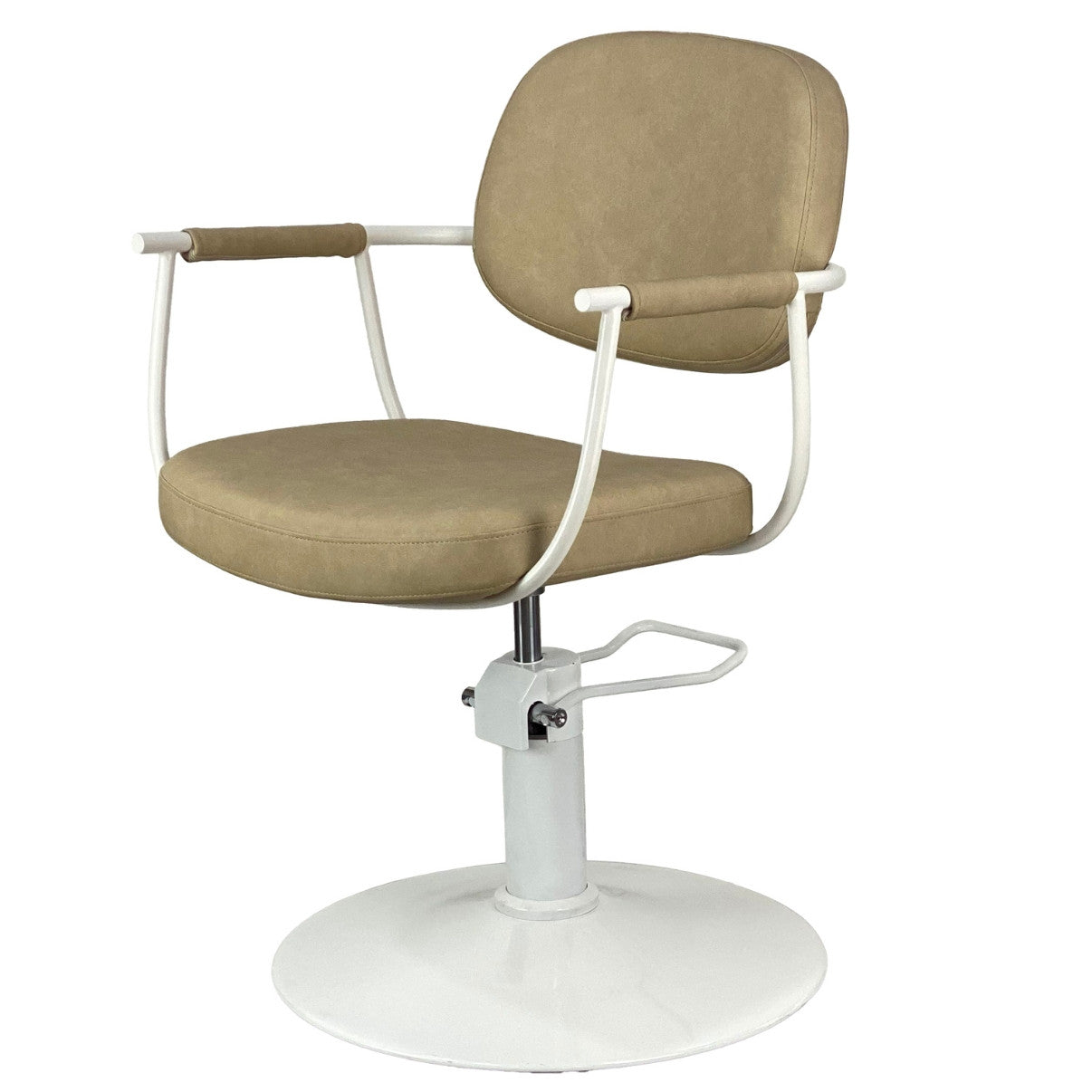 Chelsea Sand Styling Chair - White Frame
