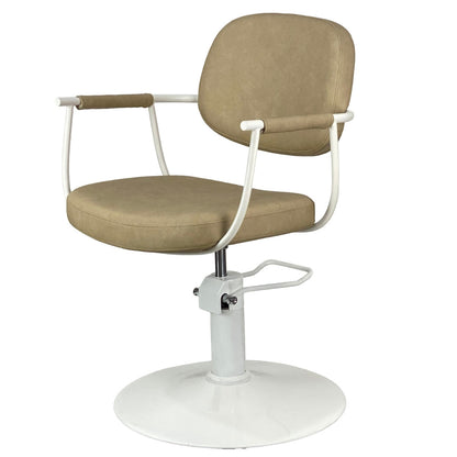 Chelsea Sand Styling Chair - White Frame
