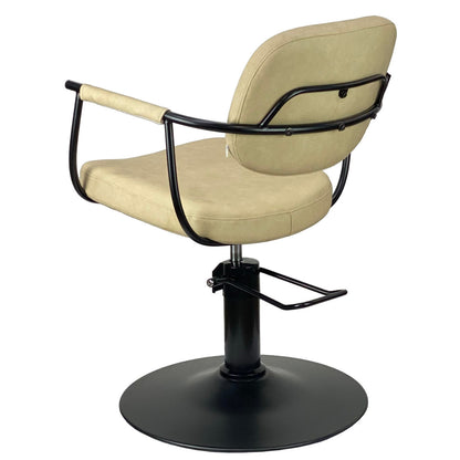 Chelsea Sand Styling Chair - Black Frame