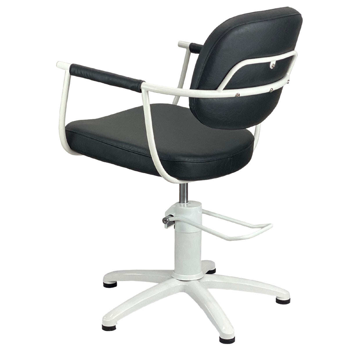 Chelsea Black Upholstery - White Frame Styling Chair - Hydraulic