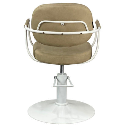 Chelsea Sand Styling Chair - White Frame