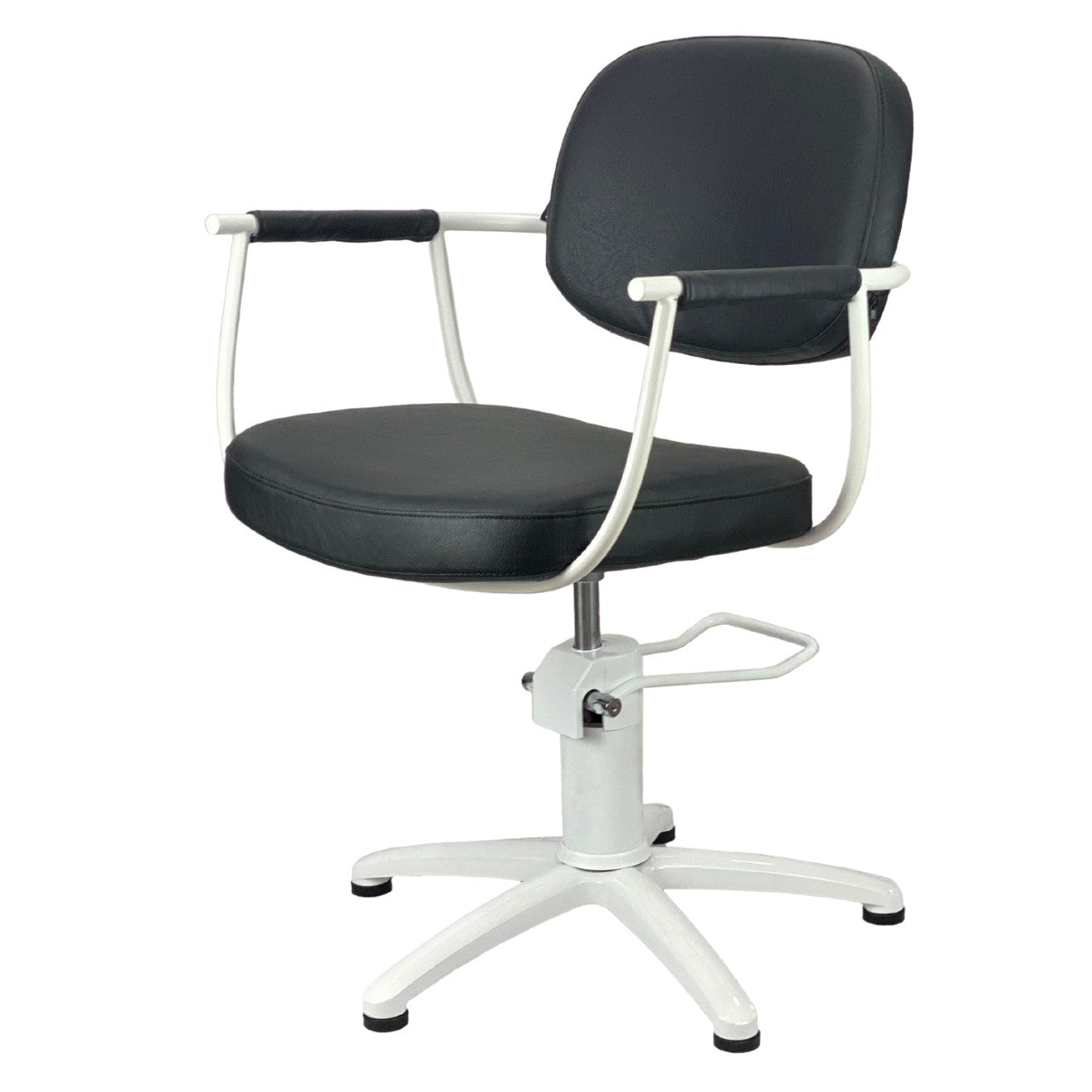 Chelsea Black Upholstery - White Frame Styling Chair - Hydraulic