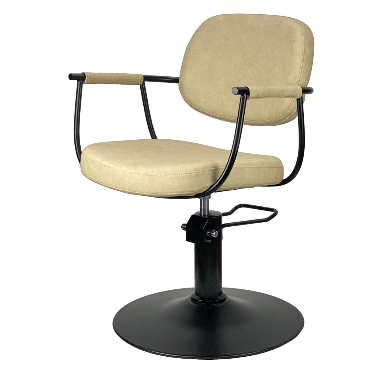 Chelsea Sand Styling Chair - Black Frame