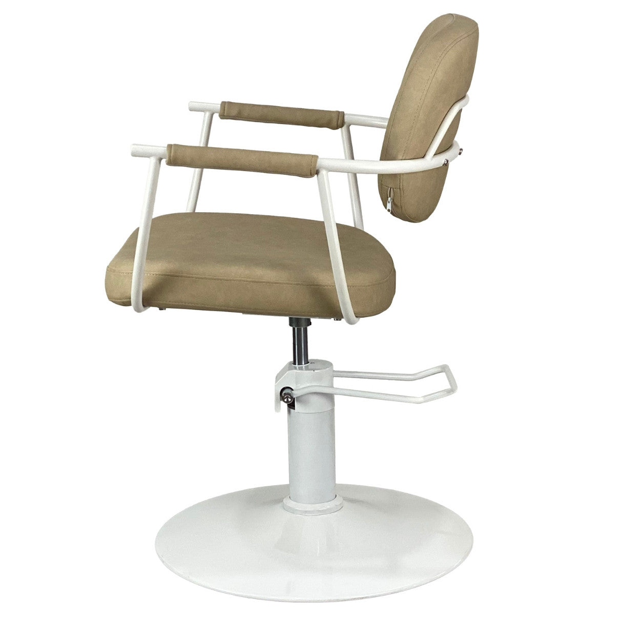 Chelsea Sand Styling Chair - White Frame