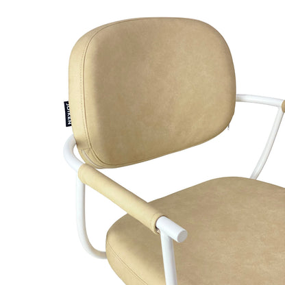 Chelsea Sand Styling Chair - White Frame