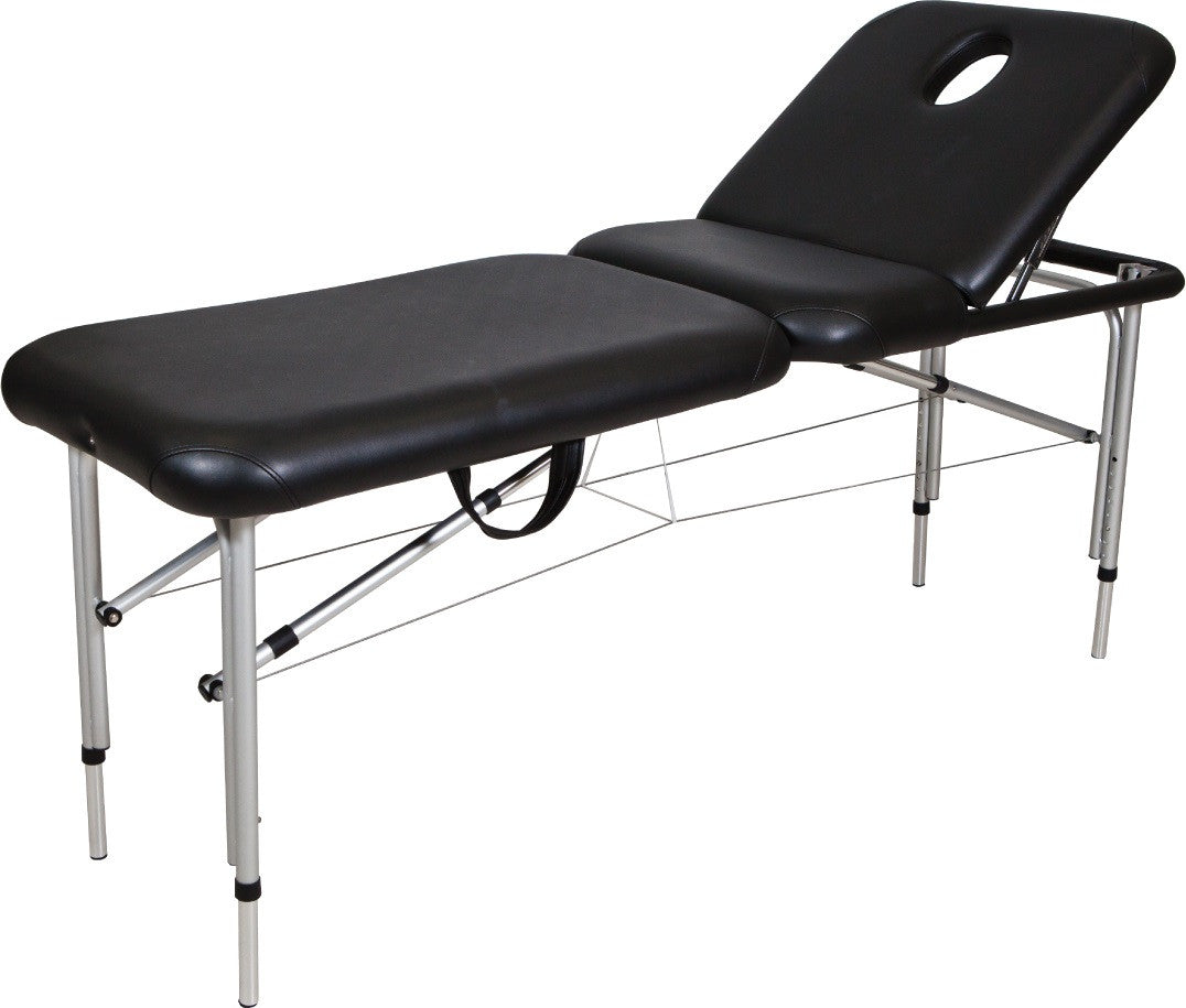 Lightweight Aluminium Portable Bed - Black