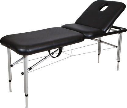 Lightweight Aluminium Portable Bed - Black