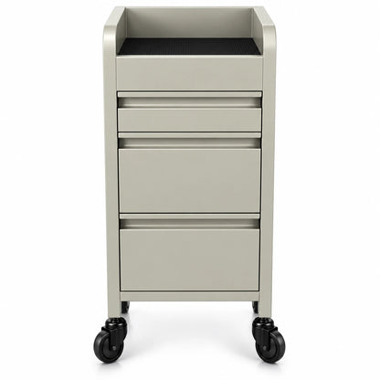 Fusion Oyster 4 Drawer Hairdressing Beauty Trolley - Click'n Clean Castor Wheels
