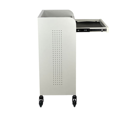 Fusion PLUS White 4 Drawer Hairdressing Beauty Trolley - Click'n Clean Castor Wheels