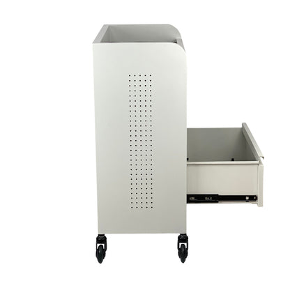 Fusion PLUS White 4 Drawer Hairdressing Beauty Trolley - Click'n Clean Castor Wheels