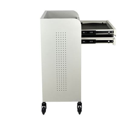 Fusion PLUS White 4 Drawer Hairdressing Beauty Trolley - Click'n Clean Castor Wheels