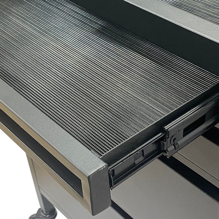 Fusion PLUS Black 4 Drawer Hairdressing Beauty Trolley - Click'n Clean Castor Wheels