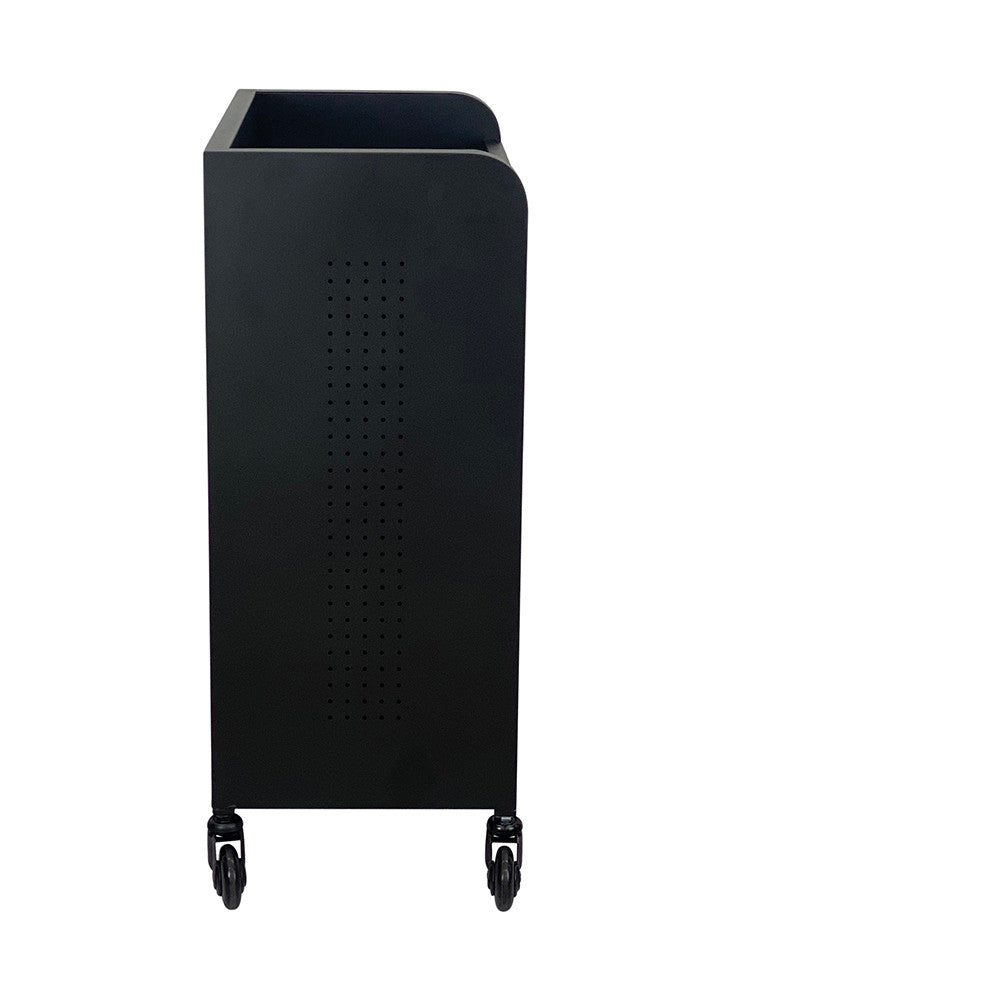 Fusion PLUS Black 4 Drawer Hairdressing Beauty Trolley - Click'n Clean Castor Wheels