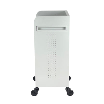 Fusion White 4 Drawer Salon Trolley - White - Click'n Clean Castor Wheels