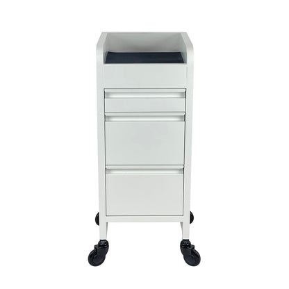Fusion White 4 Drawer Salon Trolley - White - Click'n Clean Castor Wheels