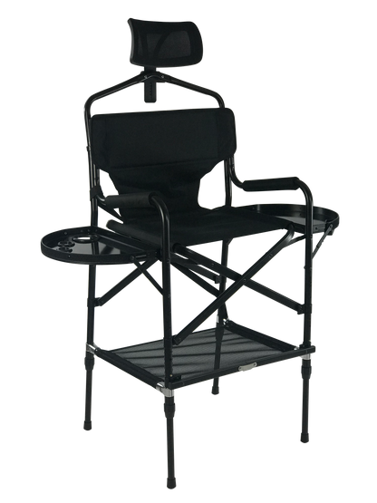 Karma Greenacre Height Adjustable Portable Makeup Chair with Headrest