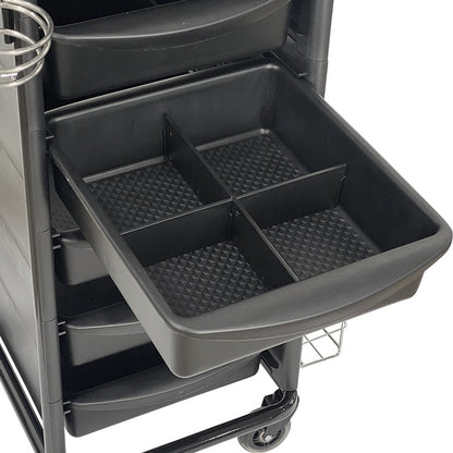 Jasper Black 6 Drawer Hairdressing Beauty Trolley