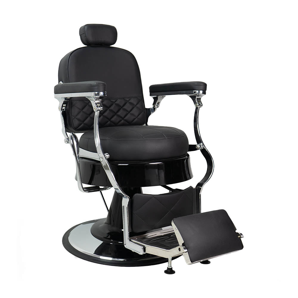 KARMA ASCOT BARBER CHAIR BLACK & CHROME