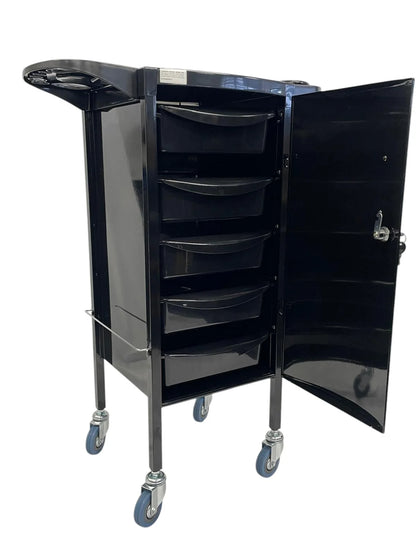 Karma Florina 6 Tier Lockable Metal Hair Salon Trolley - Fully Assembled