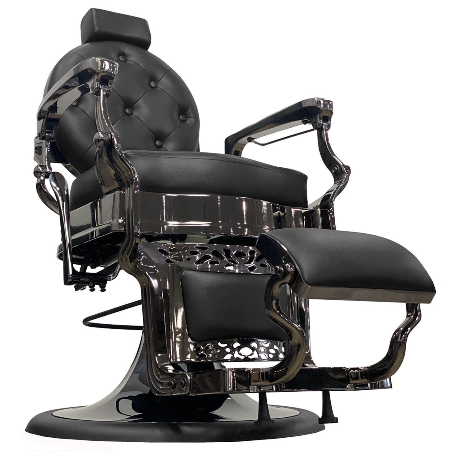 Miami Barber Chair - Black Upholstery