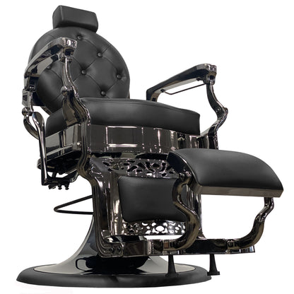 Miami Barber Chair - Black Upholstery