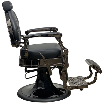 Miami Barber Chair - Black Upholstery